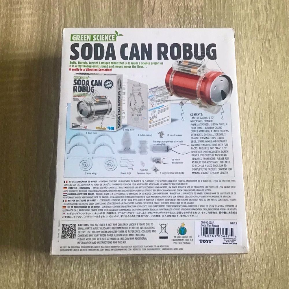 NWT … GREEN SCIENCE “Soda Can” Robug - Picture 2 of 6